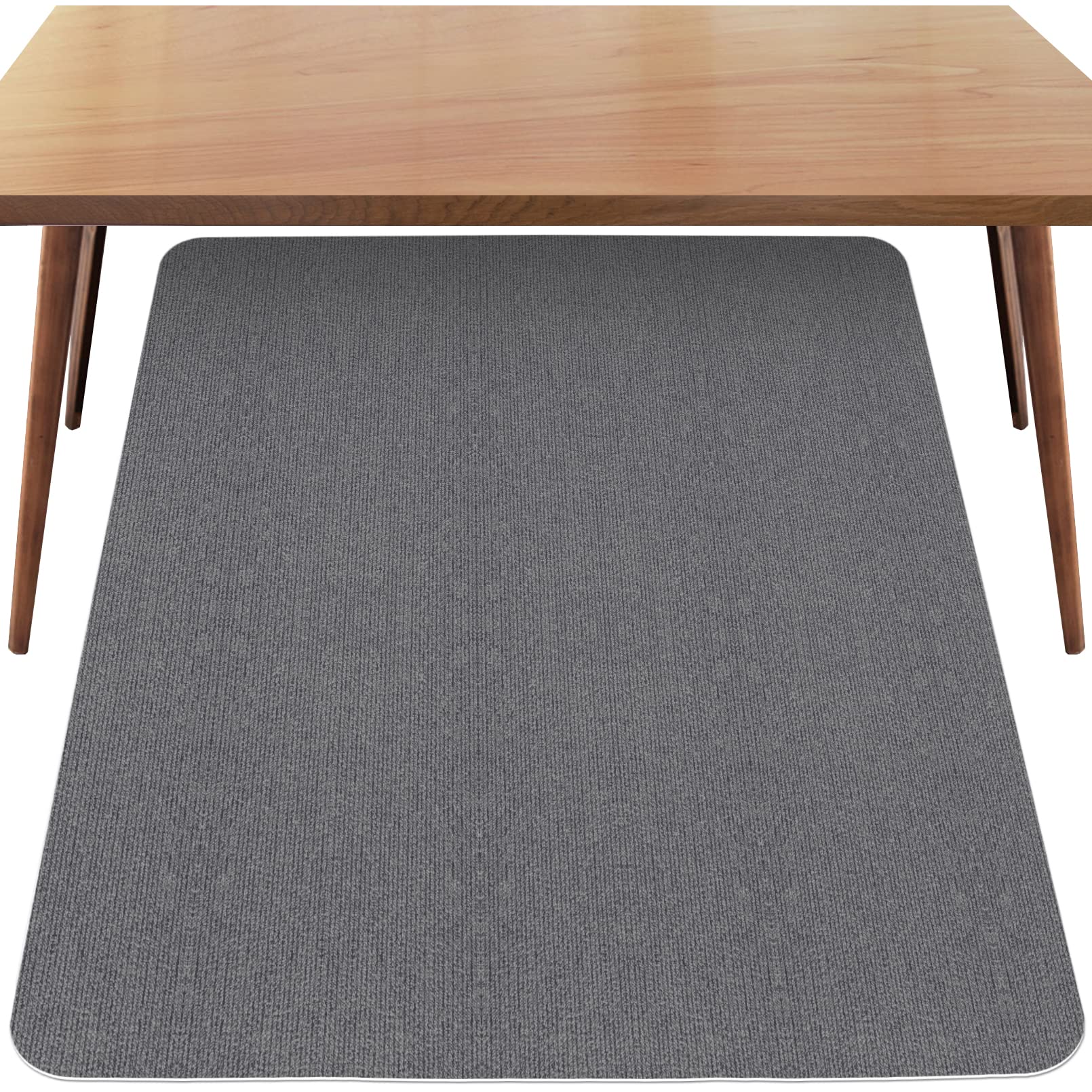 Office Chair Mat for Hardwood Floor,Office Computer Gaming Chair Mat for Tile Floor,Large Floor Protector Rug,Anti-Slip,Easy to Clean,Grey(48