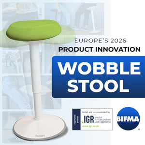 Standing Desk Stool Chair, Height Adjustable Stool 21-31 inch for Office and Classroom, Swivel seat, Anti-Slip Bottom Ergonomic Wobble Stool with Rocking Motion, Green