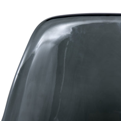 Dining, Modern Chrome Eiffel Base and Curved Back Design, Ergonomic and Lightweight Accent Side Chair for Mid-Century Home, Kitchen, and Café (Transparent Black, Set of 2)