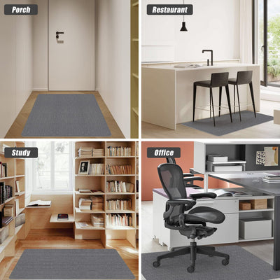 Office Chair Mat for Hardwood Floor,Office Computer Gaming Chair Mat for Tile Floor,Large Floor Protector Rug,Anti-Slip,Easy to Clean,Grey(48