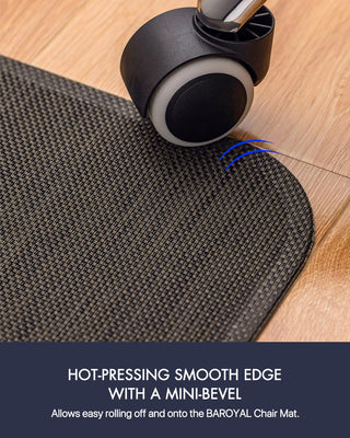 Office Chair Mat for Hardwood Floor Under Desk Computer Rolling Chair Mat for Wood/Tile Floor Non-Slip Heavy Duty Desk Rug PVC Plastic Hard Floor Protector 36