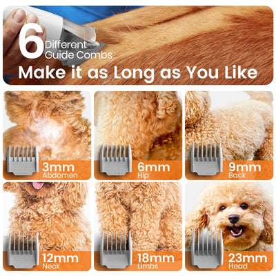 Dog Grooming Vacuum, Pet Grooming Vacuum with Clipper Nail Grinder, 1.5L Dust Cup Dog deshedding Brush with 7 Tools for Shedding Pet Hair, Home Cleaning(Blue)
