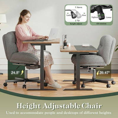 Criss Cross Office Chair with Foot Rest, 26.77