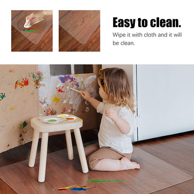 Clear Chair mat for Hard Floors 36 x 48 inches Transparent Floor Mats Wood/Tile Protection Mat for Office & Home (36