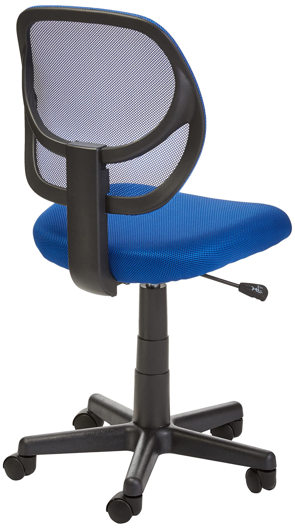 Low Back Office Chair, Breathable Mesh, Height Adjustable, Padded Seat, Rolling Wheels, Swivel, Blue, 21.25" D x 22.5" W x 38" H