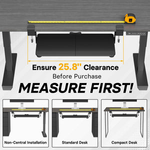 KMT01-PJ Under Desk Keyboard Tray, Pull-Out Keyboard & Mouse Platform with C-Clamp, 20 x 11.8 in Space-Saving Ergonomic Slide-Out Drawer, Black Carbon Fiber