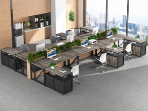 L Shaped Desk with Drawer Cabinet, 63