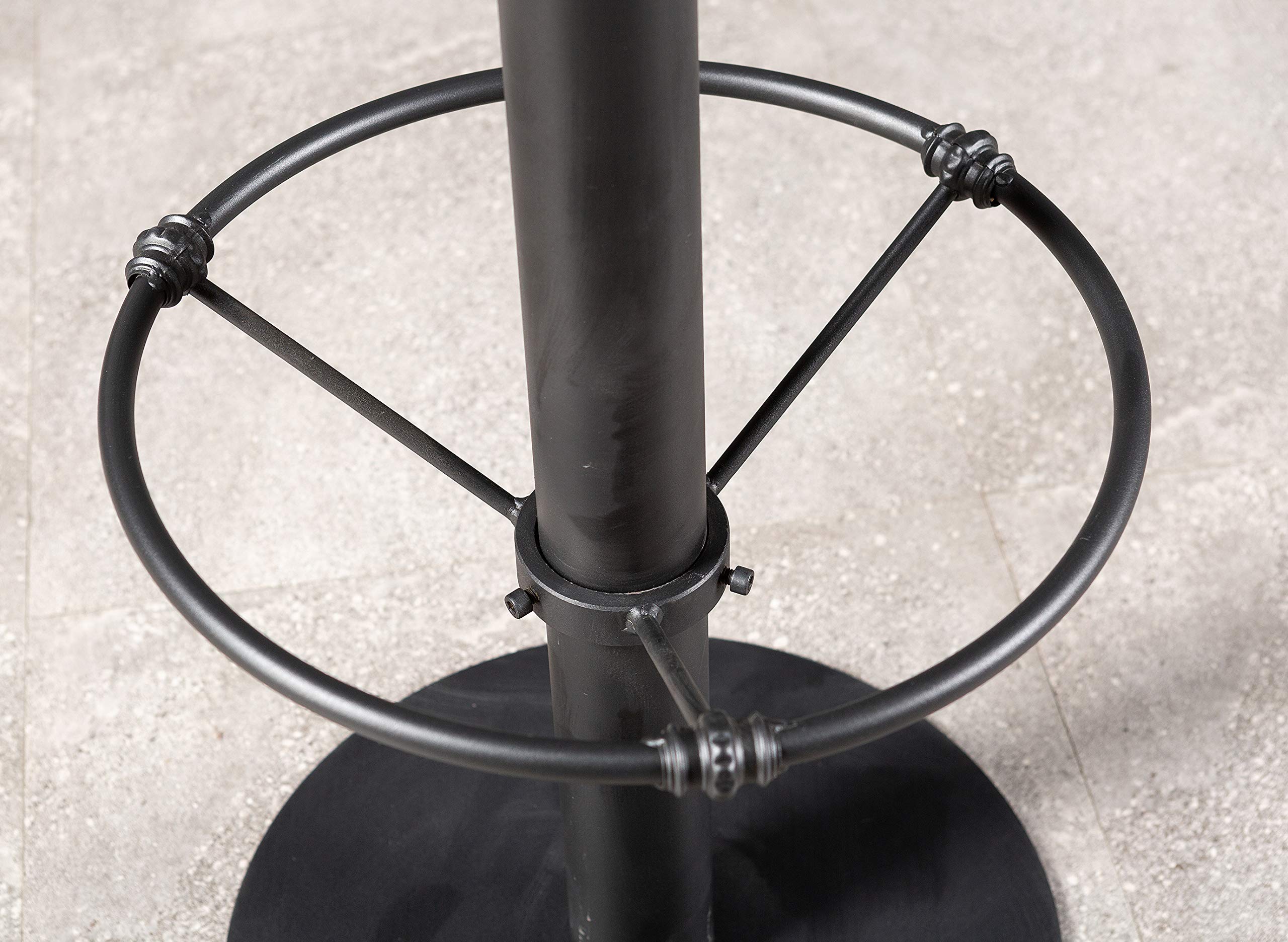 42" Tall Rustic Industrial Bar Table-19.68" Dia Round Wooden Top Metal Bar Height Adjustable Standing Pub Table-Dining Room Bistro Table-Cocktail Table