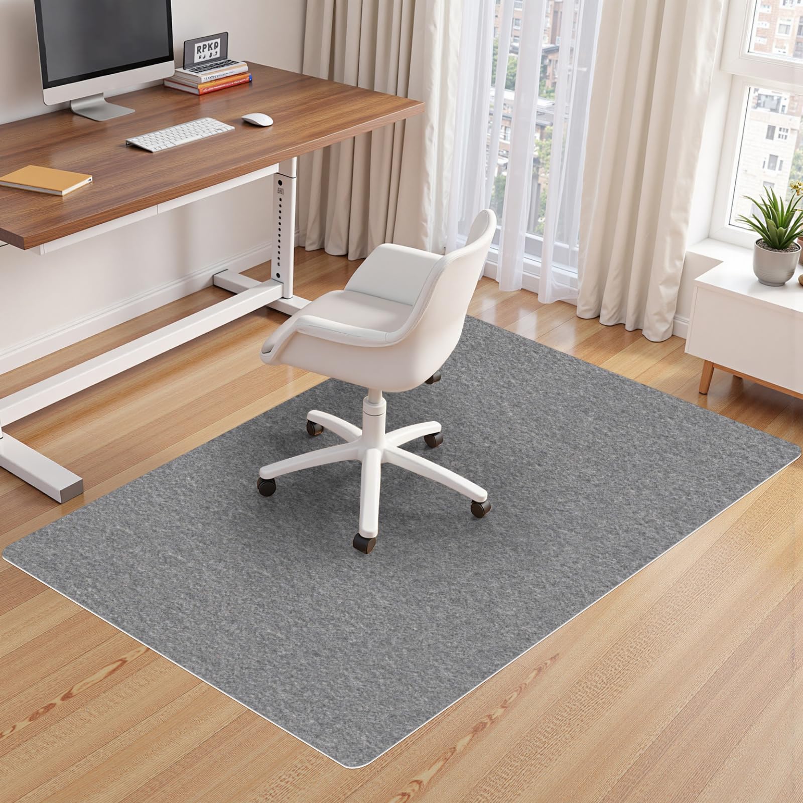 Office Chair Mat,Hard Floor Chair Mat Suitable for Hardwood and Tile Floors,Large Non-Slip Floor Protection Mat,Does Not Pill,Grey(40"x55")
