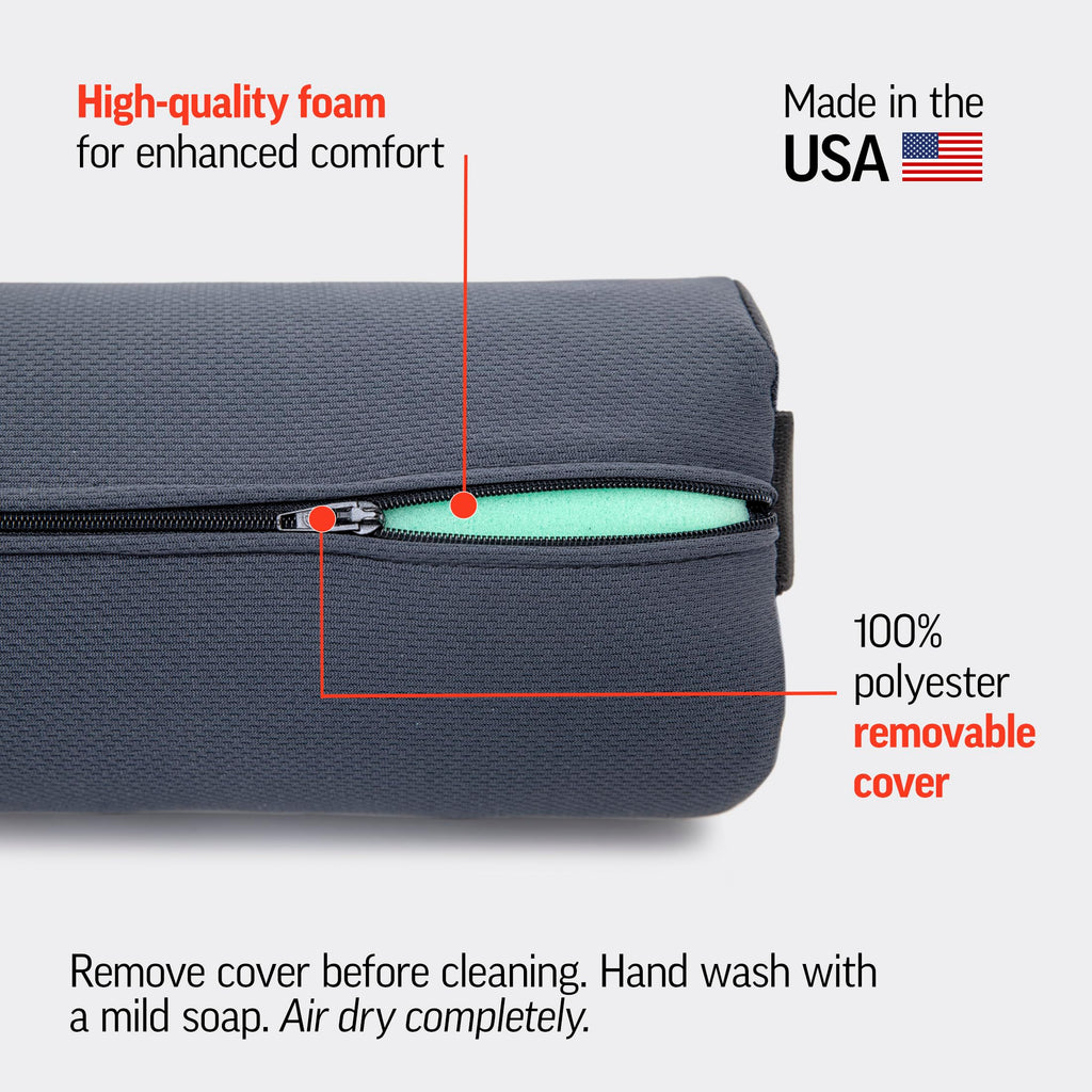 The Original McKenzie Lumbar Roll – USA-Made Low Back Lumbar Support for Office Chair & Car Seat Back Support Cushion. The Preferred Lumbar Pillow by Physical Therapists - Firm Density