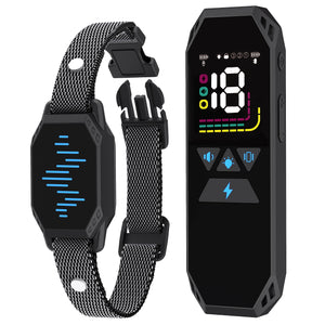 Dog Training Collar, Dog Shock Collar with Remote Control, 2500FT and 4 Training Modes Beep, Vibration, Electric Shock, IP67 Waterproof Rechargeable E-Collar for All Breed