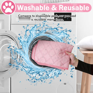 Dog Cat Playpen, Puppy Pet Playpen Indoor for Dog Crate Tent Cage Outdoor, Portable Pop Up Dogs Enclosure Kennel with Carrying Case for Dogs/Cats/Rabbits (Pink with Pad, Medium)