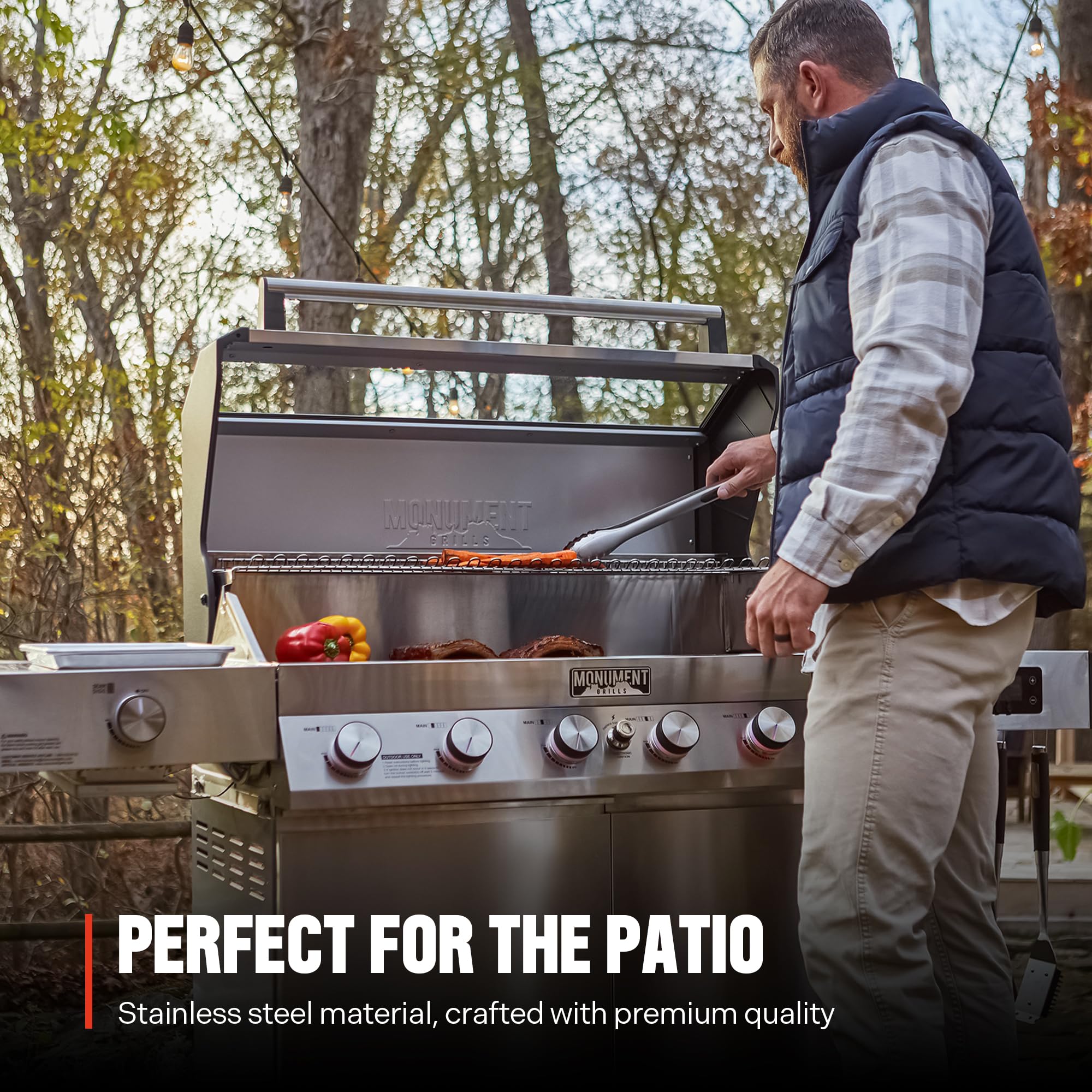 6-Burner Convertible Natural Gas Smart bbq Grill Stainless Steel Denali 605 with BBQ Cover (Without Conversion Kit)