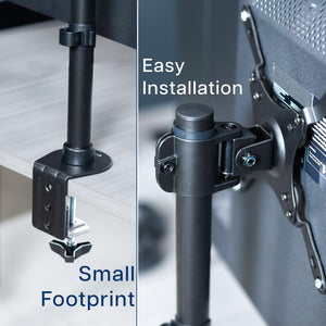 Ultra Wide Screen TV and Monitor Desk Mount, Adjustable Height and Tilt Stand for Screens up to 42 inches, Black, STAND-V101C