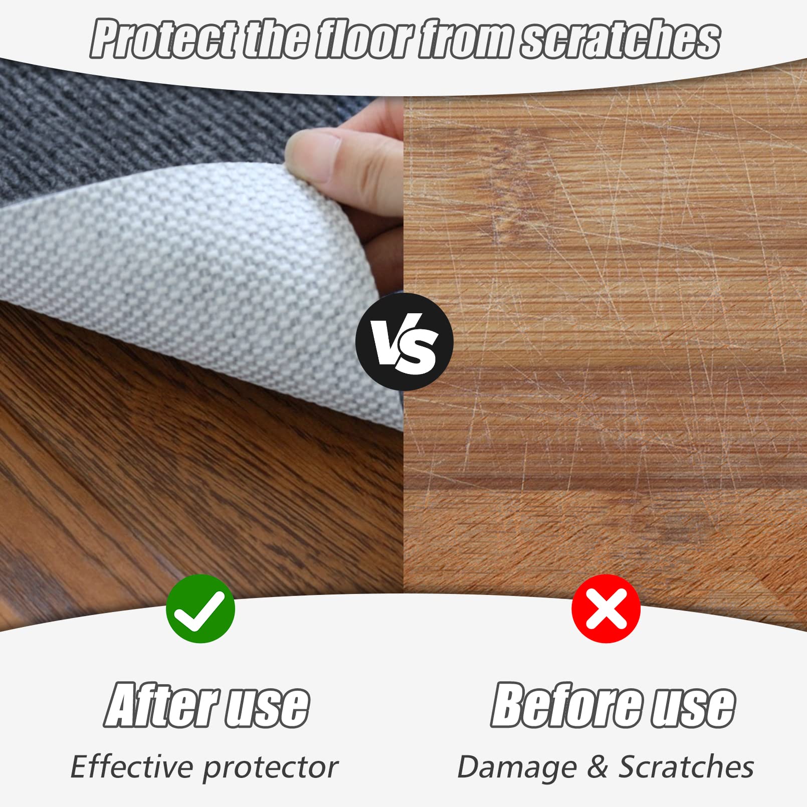 Office Chair Mat for Hardwood Floor,Office Computer Gaming Chair Mat for Tile Floor,Large Floor Protector Rug,Anti-Slip,Easy to Clean,Grey(48"x55")