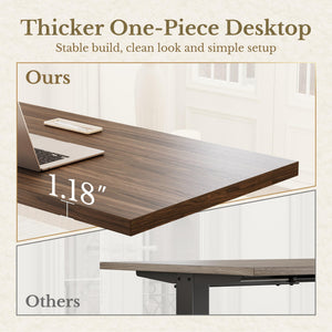 Electric Standing Desk, 48 Inch Adjustable Height Sit Stand Up Desk with 1.18