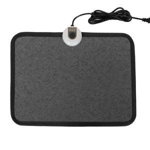 Heated Floor Mat Under Desk for Foot Warmer - 7 Temp Settings & 55w Heating Pad - Heated Feet Rest for Home Office Desk,Energy Saving Feet Warmers for Home/Work/Office - Black