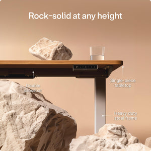 HomePro Standing Desk 70x30 — Made in Europe, Ergonomic Sit Stand Home Office Desk, Electric Height Adjustable, Dual Motor, USB & USB-C Charging, Wobble-Free, Touchscreen, 3 Memory Presets