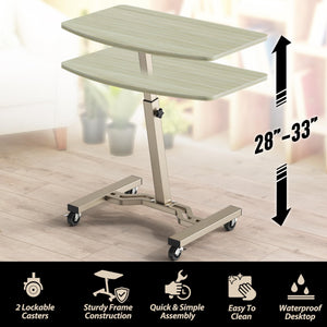 Mobile Height Adjustable Laptop Rolling Cart with Height Adjustment from 28