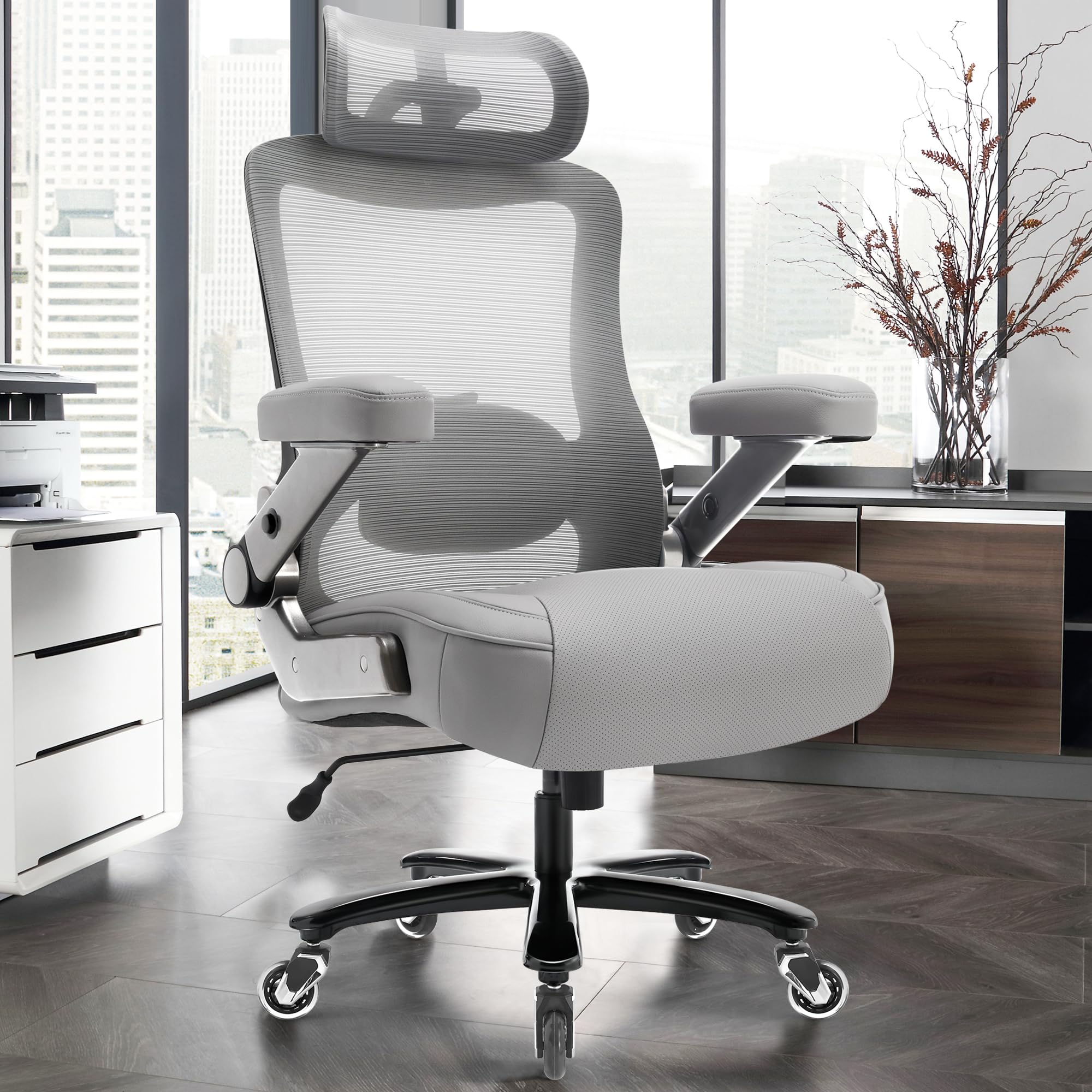 Big and Tall Office Chair 600lbs, Heavy Duty Executive Computer Desk Chair