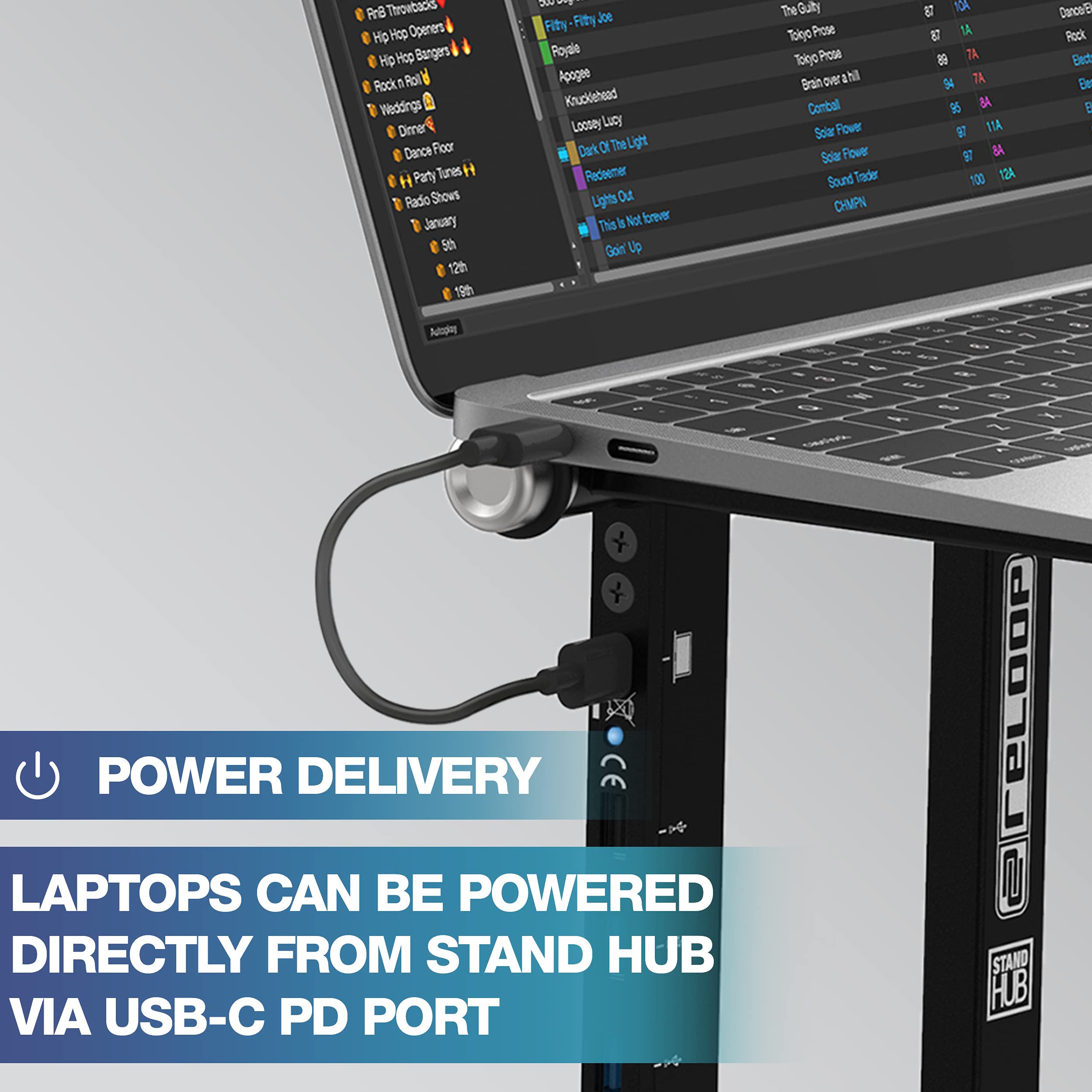 Advanced Laptop Stand with USB-C PD Hub (AMS, black (AMS-STAND-HUB)