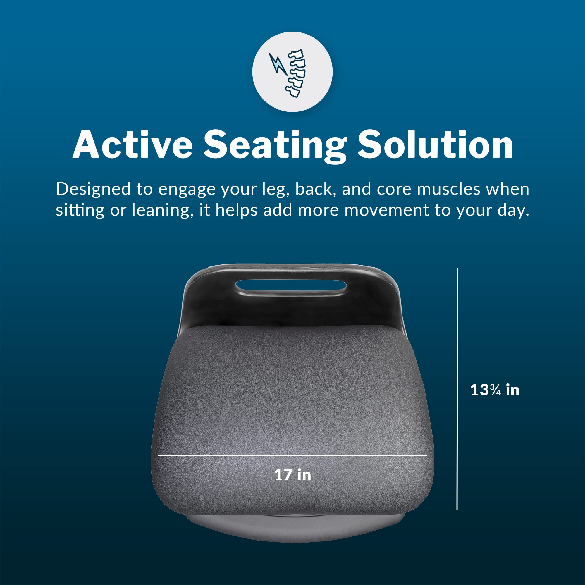 Active Seat - Adjustable Ergonomic Standing Desk Chair for Adults - Portable Home Office Furniture, Comfortable Wobble Stool with Dynamic Range of Motion - Fully Assembled
