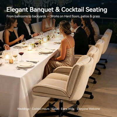 Wide Criss Cross Vanity Chair of 2 Set, 23.6