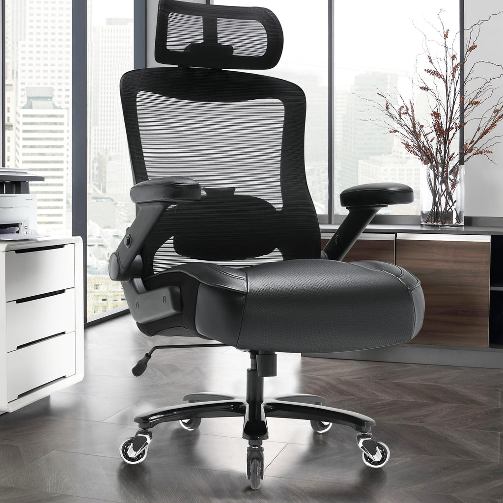 Big and Tall Office Chair 600lbs, Heavy Duty Executive Computer Desk Chair