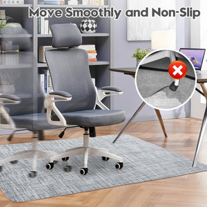 Office Chair Mat for Hardwood & Tile Floor,Computer Gaming Chair Mat for Rolling Chairs Non-Curve, Anti-Slip, Heavy Duty Floor Protector for Home Office,Grey (36