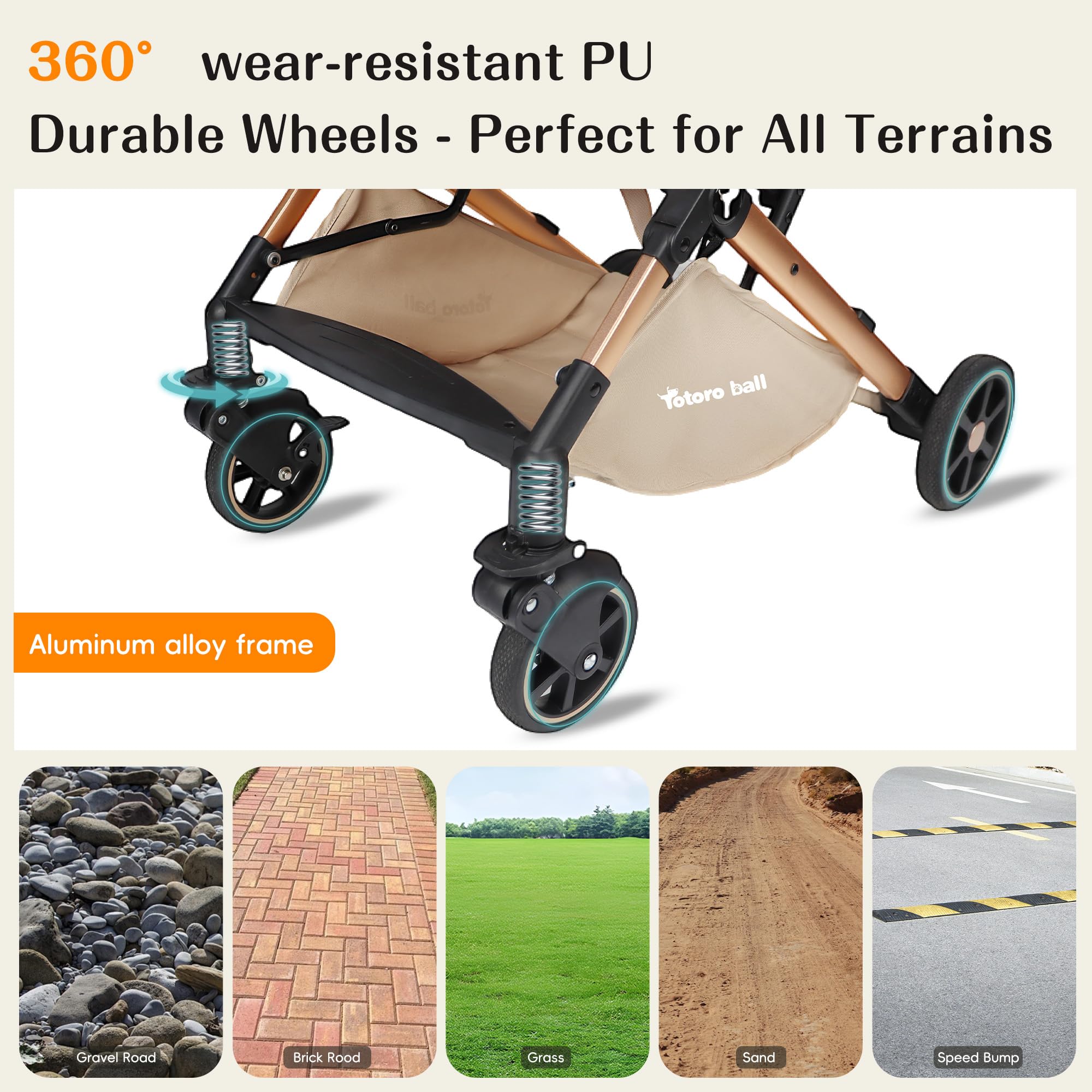 Pet Stroller with One-Click Folding & Storage Basket, for Small and Medium Dogs Up to 44lbs, Secure Zip Mesh Entry, Breathable & Washable for Cats