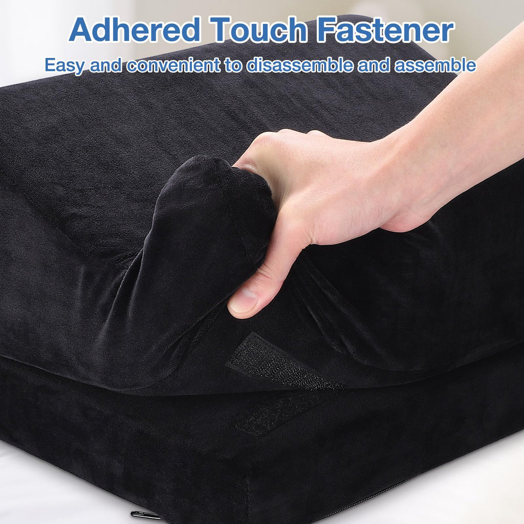 Ergonomic Foot Rest for Under Desk at Work, Multi-Angle Adjustable Height Under Desk Footrest for Office Gaming Chair, High-Density Foam Footstool Leg Elevation Pillow for Back Hip Knee Pain Relief