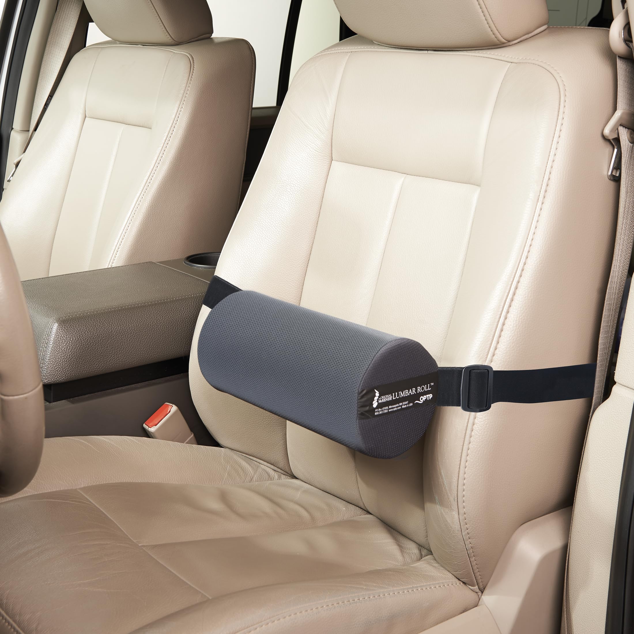 The Original McKenzie Lumbar Roll – USA-Made Low Back Lumbar Support for Office Chair & Car Seat Back Support Cushion. The Preferred Lumbar Pillow by Physical Therapists - Firm Density