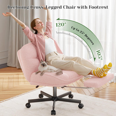 Criss Cross Office Chair with Footrest, 6.3