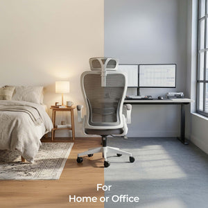 Model U | Folding Office Chair for Small Spaces | Ergonomic Design with High Rebound Mesh | Computer Desk Chair for Gaming | For Adults & Kids | Foldable & Compact with Flip Up Arms