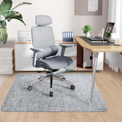 Office Chair Mat for Hardwood & Tile Floor,Computer Gaming Chair Mat for Rolling Chairs Non-Curve, Anti-Slip, Heavy Duty Floor Protector for Home Office,Grey (48