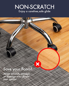 Office Chair Mat for Hardwood Floor Under Desk Computer Rolling Chair Mat for Wood/Tile Floor Non-Slip Heavy Duty Desk Rug PVC Plastic Hard Floor Protector 36