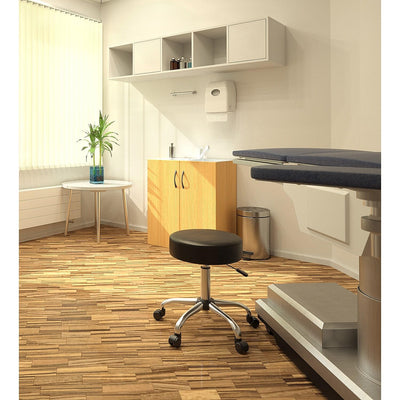 Antimicrobial Vinyl Medical Spa Stool in Black