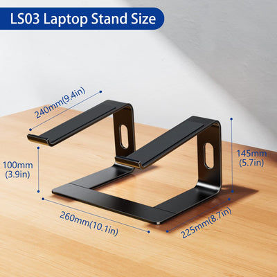 Aluminum Laptop Stand, Ergonomic Detachable Computer Stand, Notebook Riser, Laptop Mount Compatible with Air, Pro, Dell, HP, Lenovo More 10-15.6