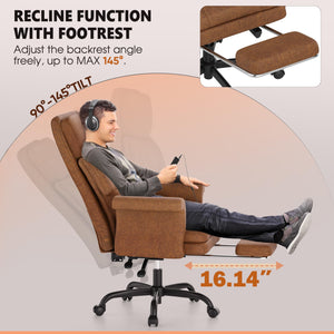 C39 Cross Legged Office Chair | Ergonomic Executive Chair with Footrest, Convertible Armrests & Pet-Friendly Design