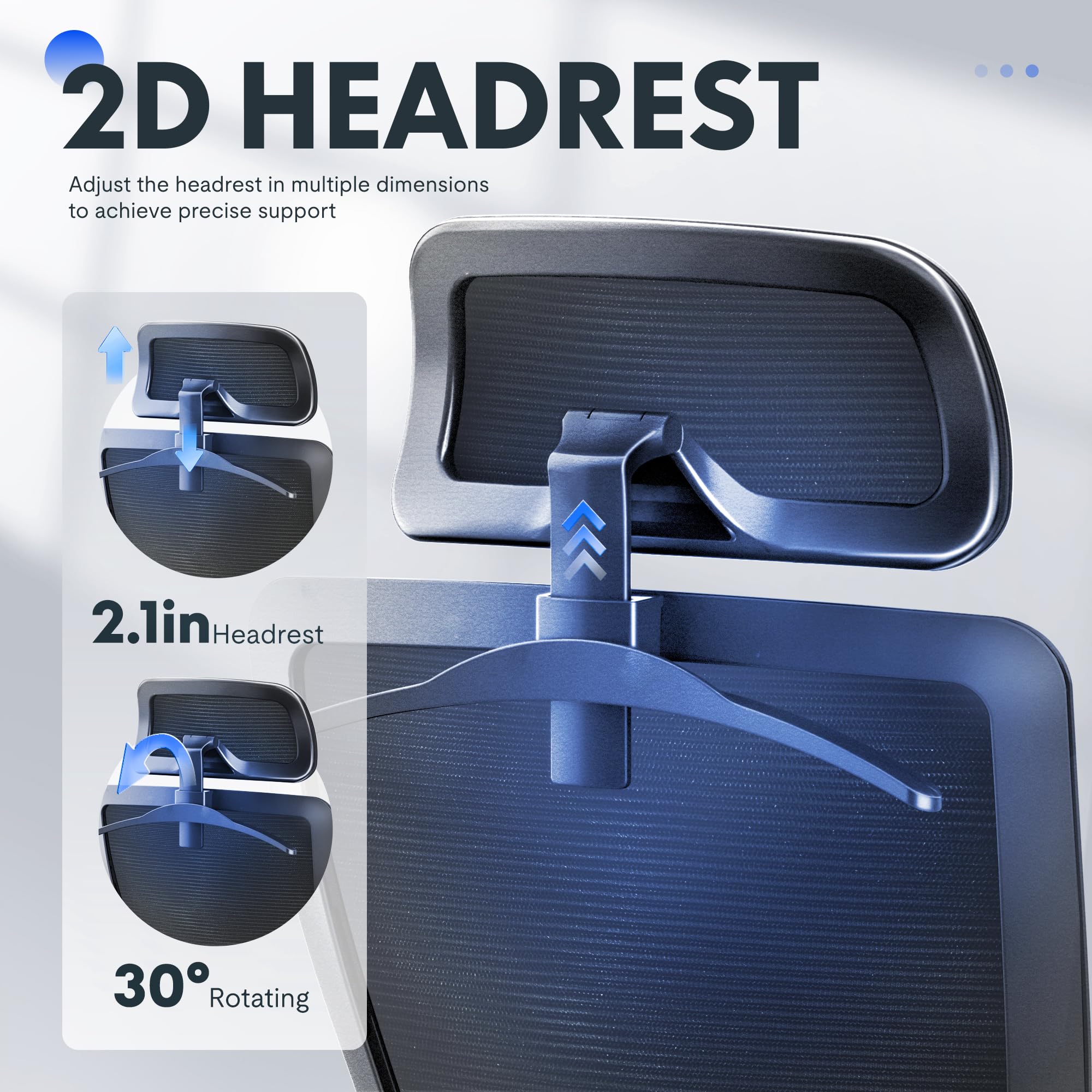 Ergonomic Office Chair, High Back Home Office Desk Chairs with Adjustable Lumbar Support, Armrests,90-130° Tilt Lock, Swivel Computer Gaming Chairs for Adults, OC3 Cloud, Black