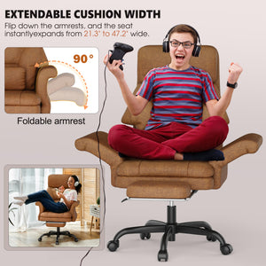 C39 Cross Legged Office Chair | Ergonomic Executive Chair with Footrest, Convertible Armrests & Pet-Friendly Design