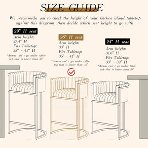 Modern Counter Height Bar Stools,Bar Stools Set of 3,PU Leather Upholstered Barrel Barstools with Backs and Arms,26'' Kitchen Island Chairs,Mirror Champagne Gold Base,Ink Black Leather