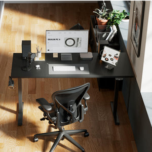 Electric Standing Desk, 63 x 24 Inches Height Adjustable Desk, Sit Stand up for Work Office Home, Ergonomic Rising Computer Table with Memory Preset, Black