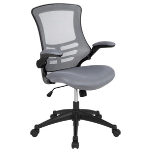 Office Chair, Ergonomic, Mid-Back, Dark Gray Mesh with Swivel