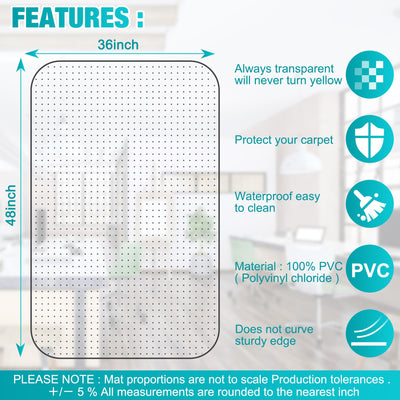 Office Chair Mat for Carpets, 48