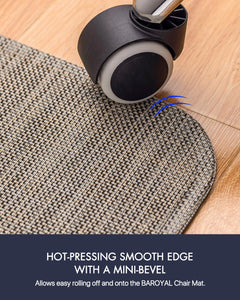 Office Chair Mat for Hardwood Floor Under Desk Computer Rolling Chair Mat for Wood/Tile Floor Non-Slip Heavy Duty Desk Rug PVC Plastic Hard Floor Protector 36
