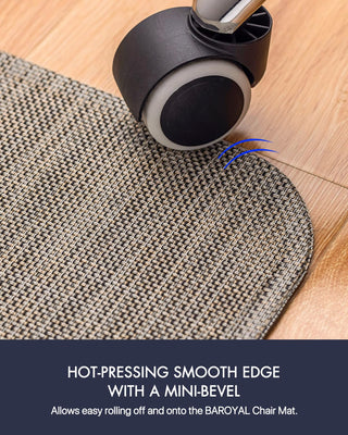Office Chair Mat for Hardwood Floor Under Desk Computer Rolling Chair Mat for Wood/Tile Floor Non-Slip Heavy Duty Desk Rug PVC Plastic Hard Floor Protector 36