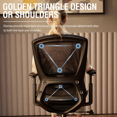 Ergonomic Office Chair | Black Mesh Computer Desk Chair with Lumbar Support & Adjustable Height