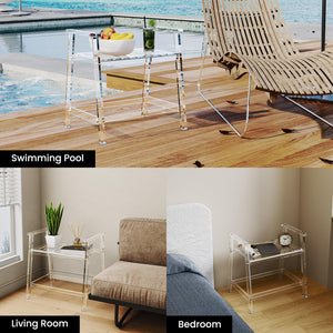 Acrylic Shower Chair with Arms - 23.62