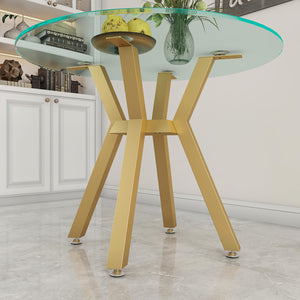 Metal Table Base - Modern Coffee Table Legs, 28 Inch, Heavy Duty Desk Legs for Glass, Marble, Wood Table Tops - Gold